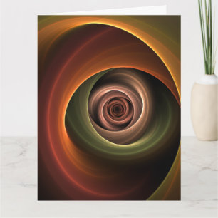 3D-Spirale Abstrakte Warme Farben Moderne Fraktal- Dankeskarte