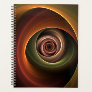 3D-Spirale Abstrakte Warme Farben Moderne Fraktal- Planer