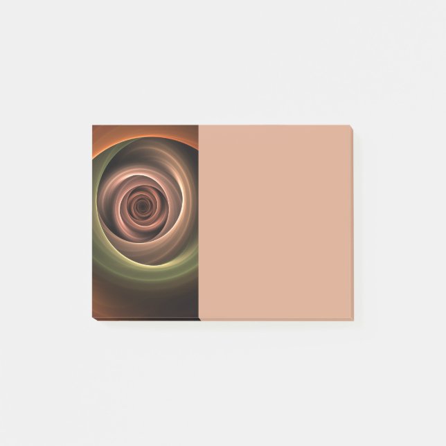 3D-Spirale Abstrakte Warme Farben Moderne Fraktal- Post-it Klebezettel (Vorderseite)