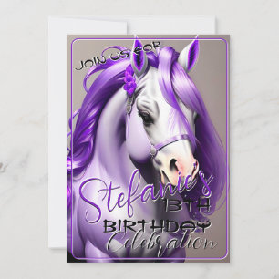 3D Spirit Pony 34 Invitation d'anniversaire