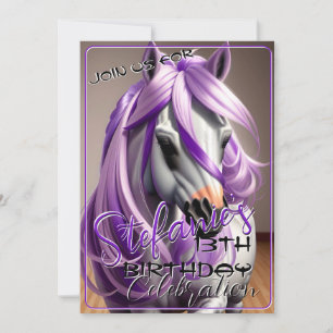 3D Spirit Pony 37 Invitation d'anniversaire