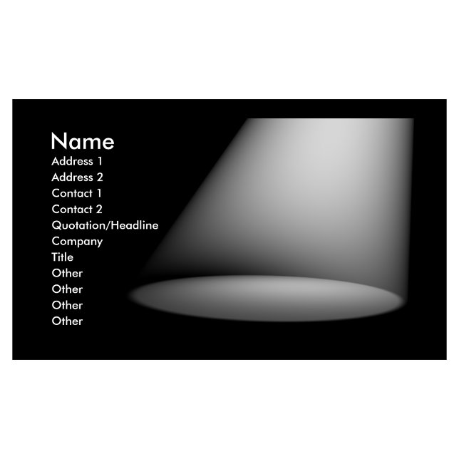 3D-Spotlight (weiß) Visitenkarte (Von Creator hochgeladen)