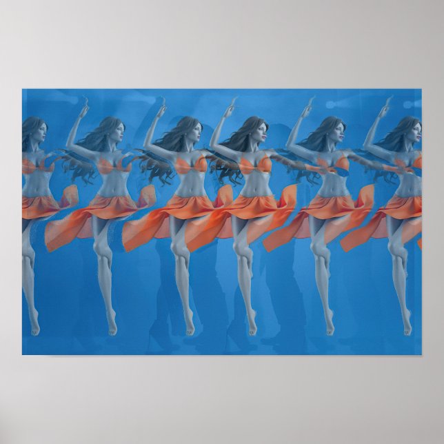 3D Stereogram Dancer Poster (Devant)