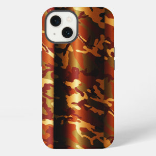 3D stilvolles Bronze-Wald-Tarnmuster iPhone Hülle