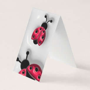 3D-Style Ladybugs-Lesezeichen Falted Business Card Visitenkarten