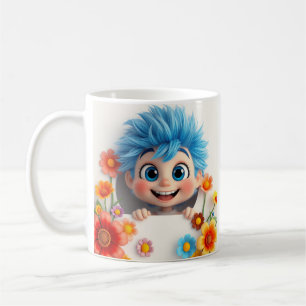 3D süßer Jungen-Tassen-Wrap, 3D-Tassen-Wrap-Design Kaffeetasse
