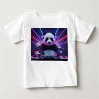3D Süßer Panda-DJ in einer Neon-Nachtclub