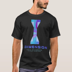 3D-Tech-Buchstabe I Modernes Monogramm-Design T-Shirt