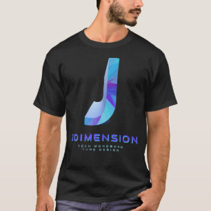 3D-Tech-Buchstabe J Moderne Monogrammgestaltung St T-Shirt