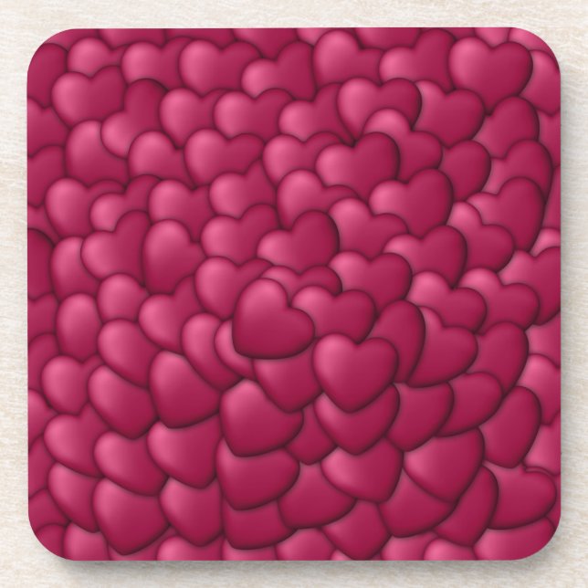 3D-Textur rotes Muster-32322 Getränkeuntersetzer (Vorderseite)
