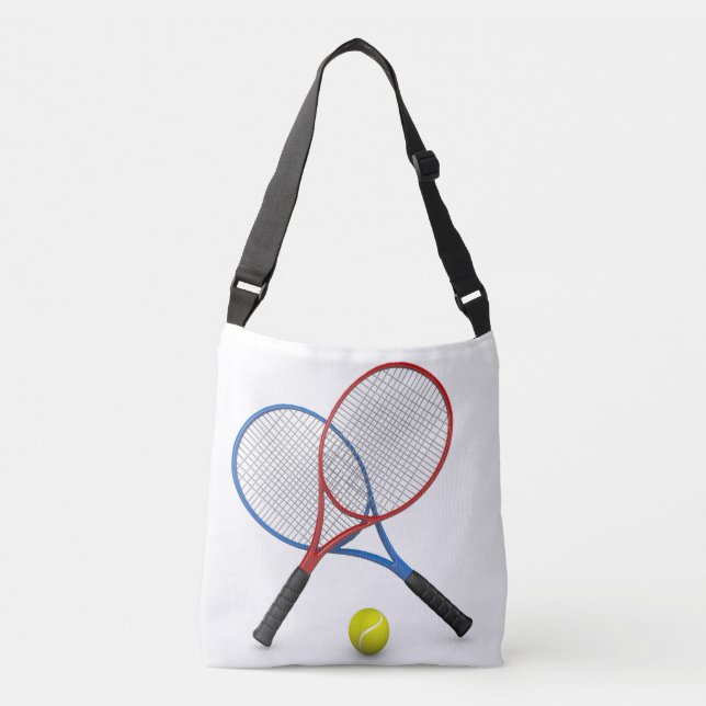 3D-Tischtennisschläger und -ball Tragetaschen Mit Langen Trägern (Vorderseite)