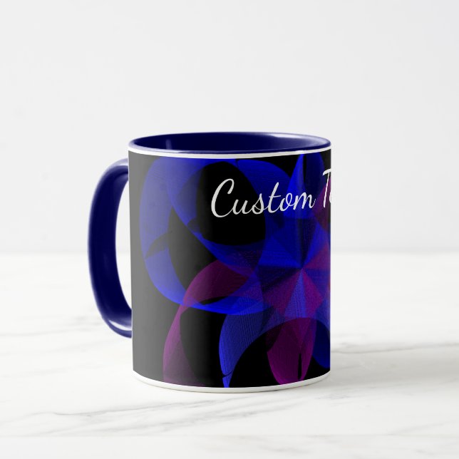 3D To 2D Cylinder Ring Geometric Coffee Mug (Devant gauche)