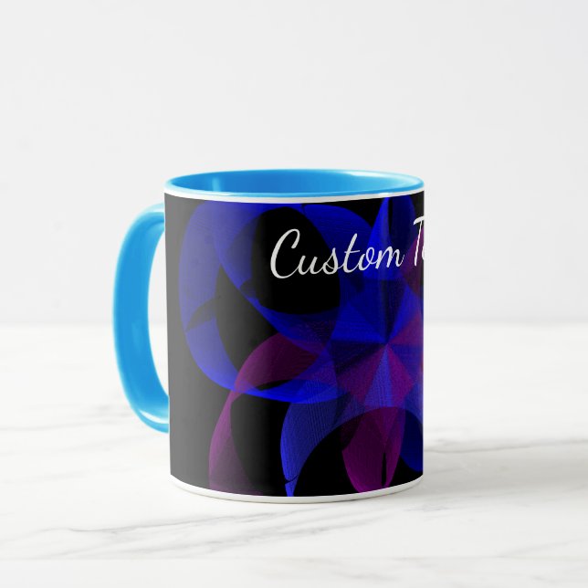 3D To 2D Cylinder Ring Geometric Coffee Mug (Devant gauche)