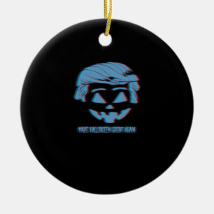 3D Trumpkin Halloween wieder groß Keramik Ornament
