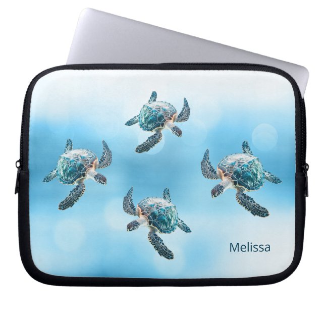 3D Turtles Coastal Laptopschutzhülle (Vorderseite)