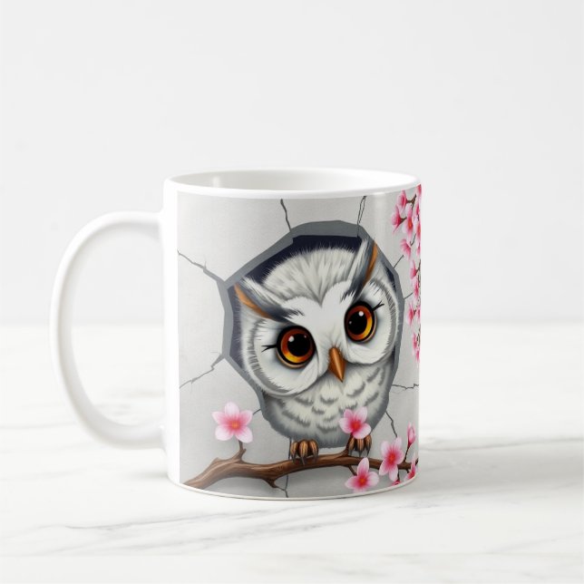 3D-Uhloch in einer Wand Tasse Wrap-Design (Links)