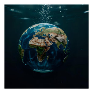 3D Underwater Globe Art - Unterwelt Poster