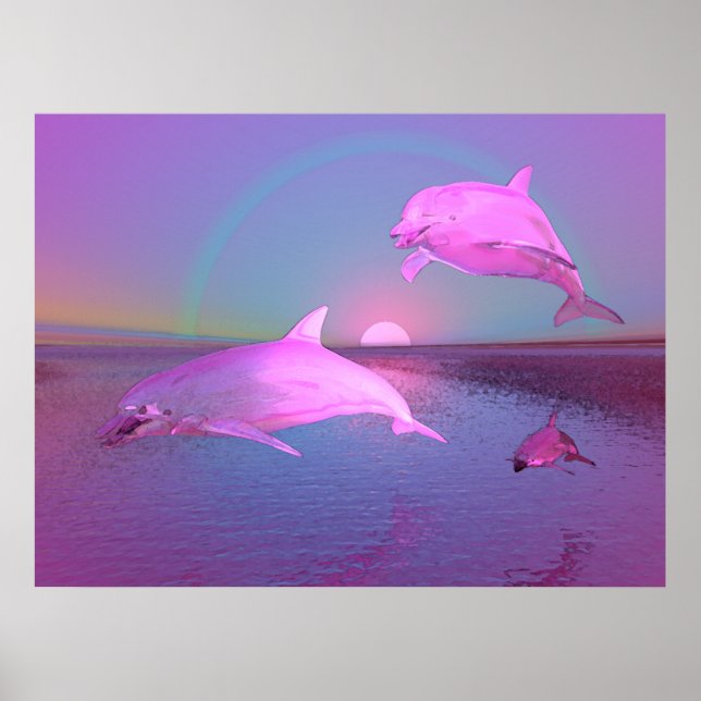 3D Wasserfantasy Water Scene Poster (Vorne)