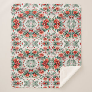 3d Weihnachten Blume Digitale Blumenmuster Sherpadecke
