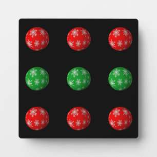 3D Weihnachtsbälle Fotoplatte