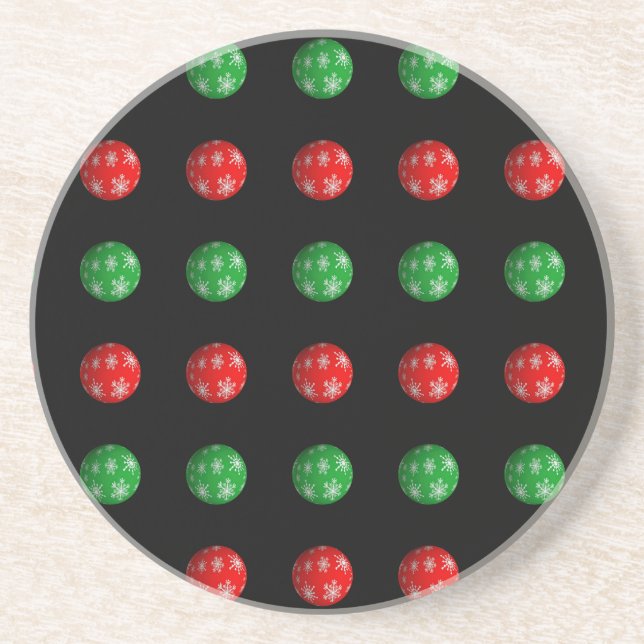 3D Weihnachtsbälle Getränkeuntersetzer (Vorne)