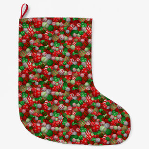 3D Weihnachtsbälle Großer Weihnachtsstrumpf