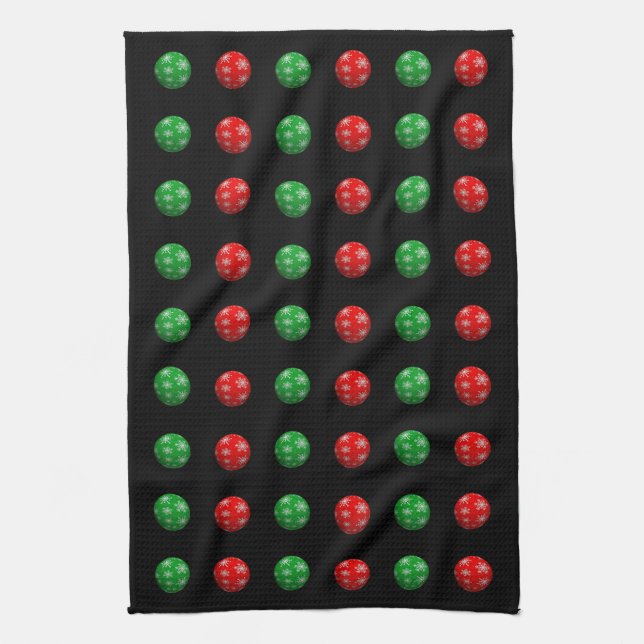 3D Weihnachtsbälle Handtuch (Vertikal)