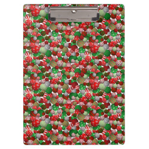 3D Weihnachtsbälle Klemmbrett