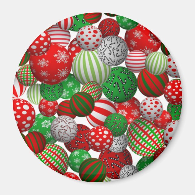 3D Weihnachtsbälle Magnet (Vorne)