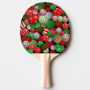 3D Weihnachtsbälle Tischtennis Schläger