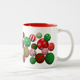 3D Weihnachtsbälle Zweifarbige Tasse