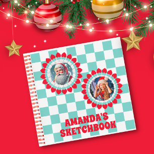3D Weihnachtsmann Weihnachten Personalisierte Kind Notizbuch