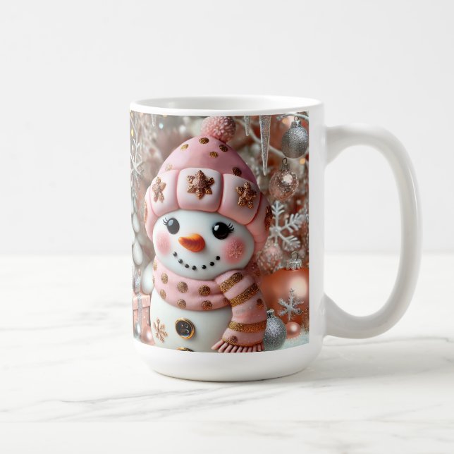 3D Weihnachtsschneemann Tasse (Rechts)