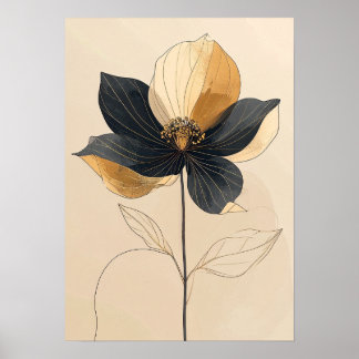 3D Weiße Anemone Florale Bas-Relief-Wandkunst - Ma Poster