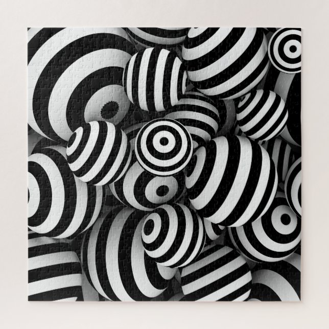 3D White Balls Black Lines (Vertikal)