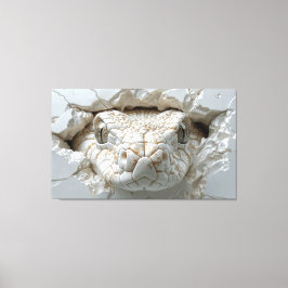 3D White King Cobra Schlange Leinwand Wine tasting