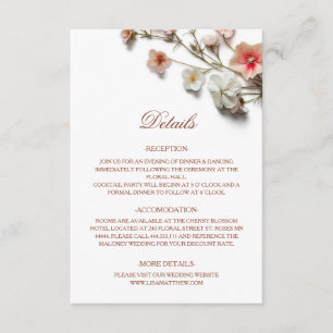 3D Wildblumen Weiß Begleitkarte