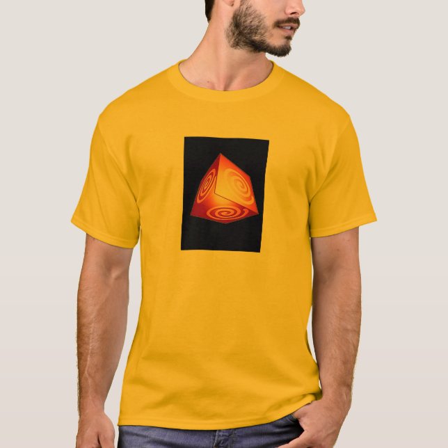 3D-Würfel mit Windmühlen-Design T-Shirt (Vorderseite)