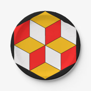 3D-Würfel Pappteller