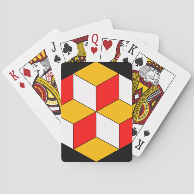 3D-Würfel Spielkarten (Rückseite)