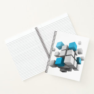 3D-Würfel von SlipperyJoe Notizbuch