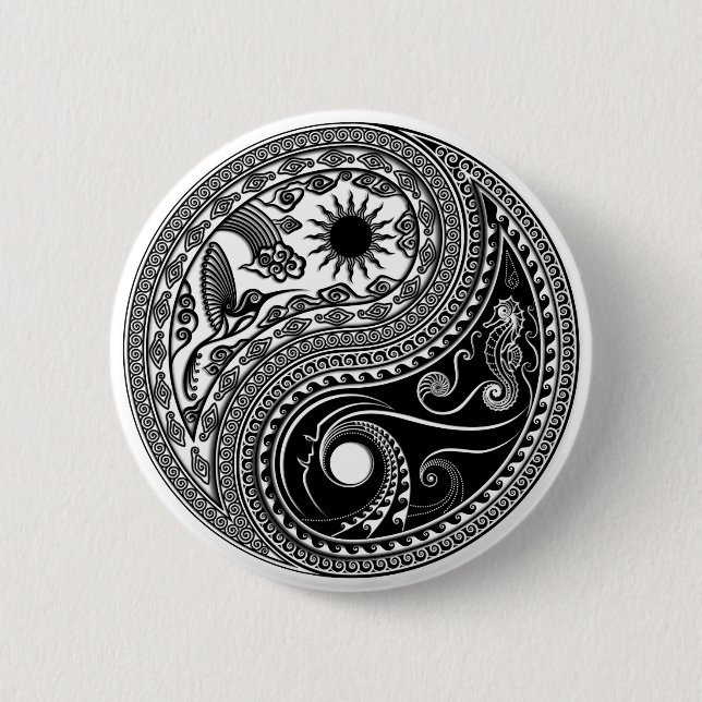3D Yin & Yang Button (Vorderseite)