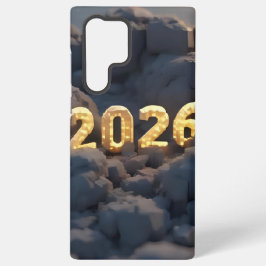 3D-Zahlendesign für das neue Jahr 2026 Samsung Galaxy Hülle