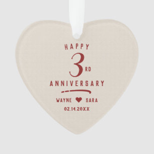 3e anniversaire du Mariage en cuir blanc