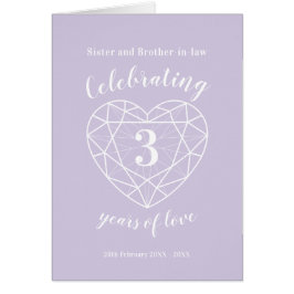 3e mariage anniversaire cristal 3 ans carte d'amou
