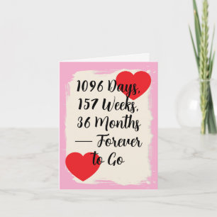 3e mariage carte anniversaire Cuir un