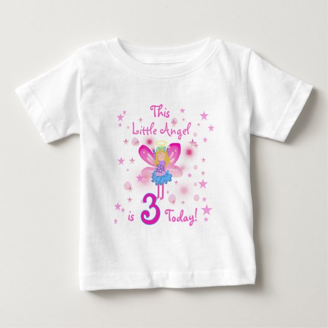 3e T-shirts et cadeaux d'anniversaire Little Angel (Devant)