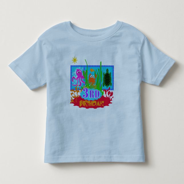 3ème Aventure sous-marine Tshirts d'anniversaire (Devant)