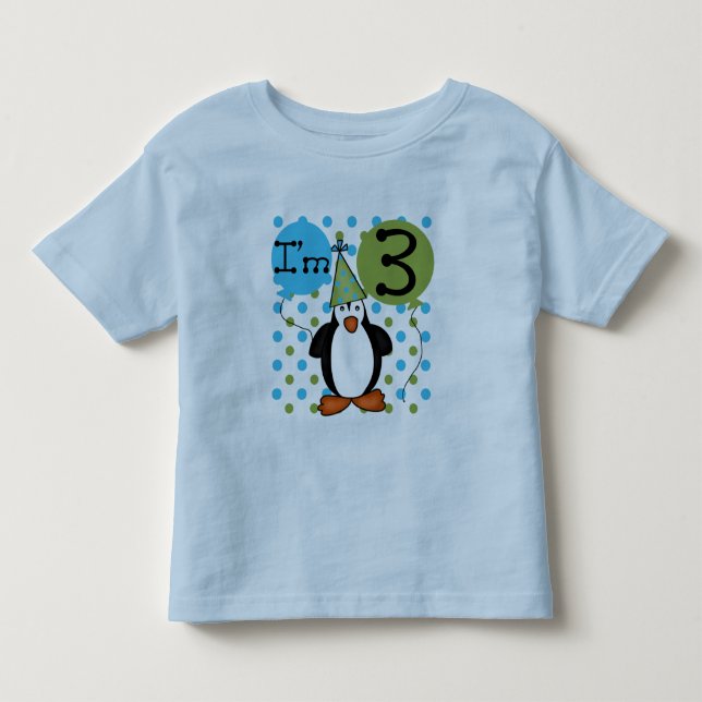 3ème Pingouin T-shirts et cadeaux d'anniversaire (Devant)