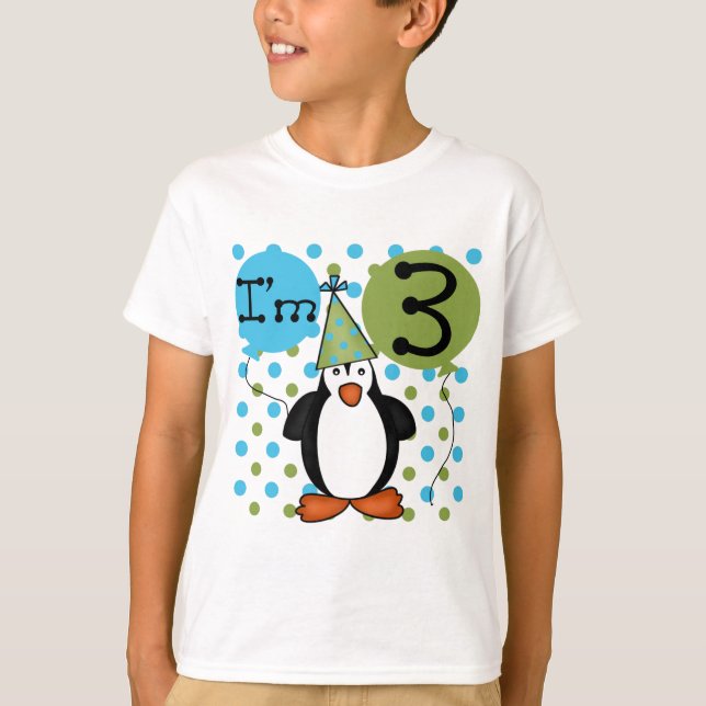 3ème Pingouin T-shirts et cadeaux d'anniversaire (Devant)
